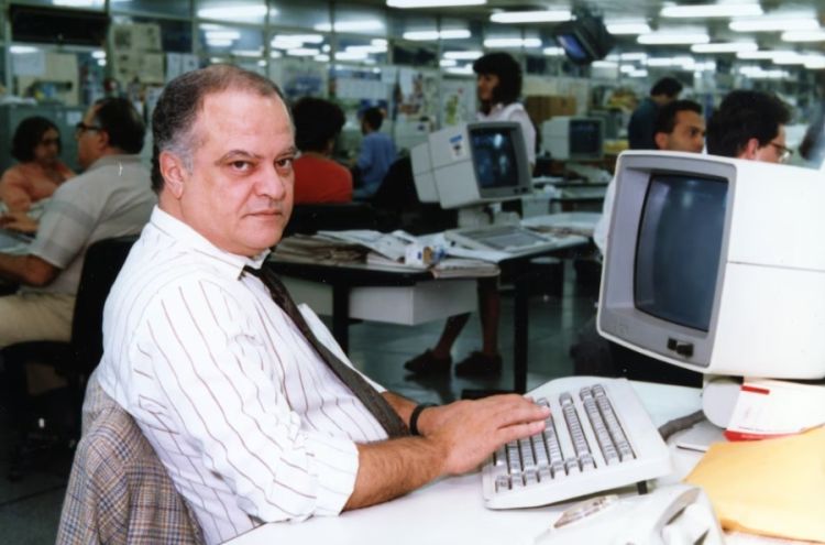 Rui Xavier na redação do Estadão em novembro de 1994 (Foto: Agliberto Lima/Estadão)